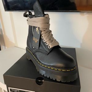 Brand New dr. martens x rick owens combat boots